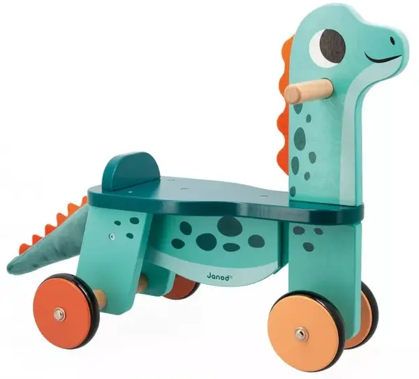 Jucărie din lemn pentru călărie Janod - Dinozaur