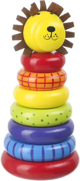 Jucărie din lemn pentru înșiruit Orange Tree Toys - Leu
