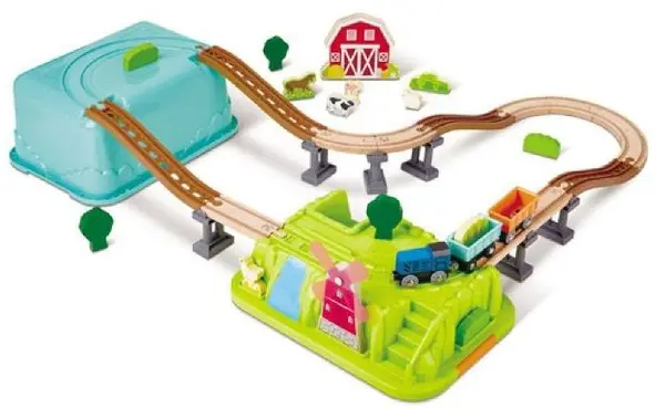 Jucarie din lemn - Trenul de la ferma | Hape