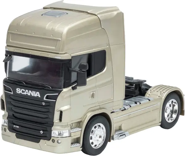 Jucărie din metal Welly - Camion Scania V8 R730, 1:32, argintiu