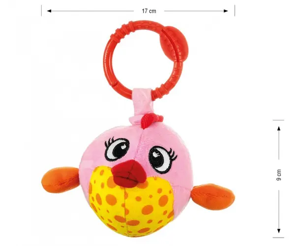 Jucarie din plus pentru agatat fosnaie si vibreaza Baby Fish Pink
