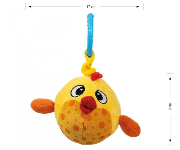 Jucarie din plus pentru agatat fosnaie si vibreaza Baby Fish Yellow