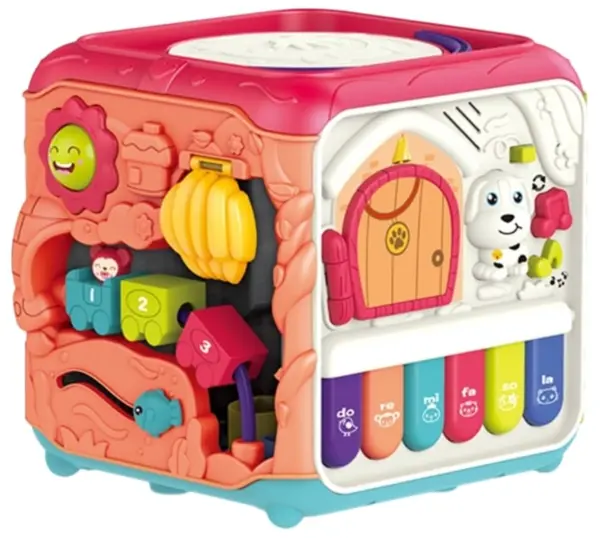 Jucărie educativă 6 în 1 Chipolino - Sortator cub, pian