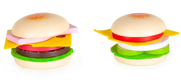 Jucarie Hamburger din lemn