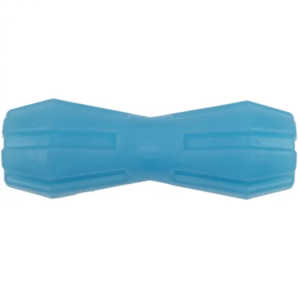 Jucarie in forma de Gantera cu Gaura din cauciuc termoplastic, multicolor, 15 cm