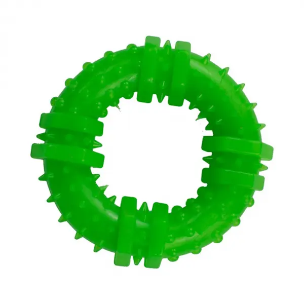 Jucarie in forma de Inel din cauciuc termoplastic, multicolor, 9 cm