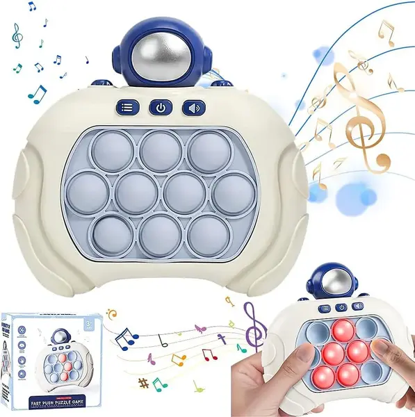 Jucarie interactiva antistress senzoriala functioneaza cu baterii 4 stiluri de joc efecte luminoase si sonore