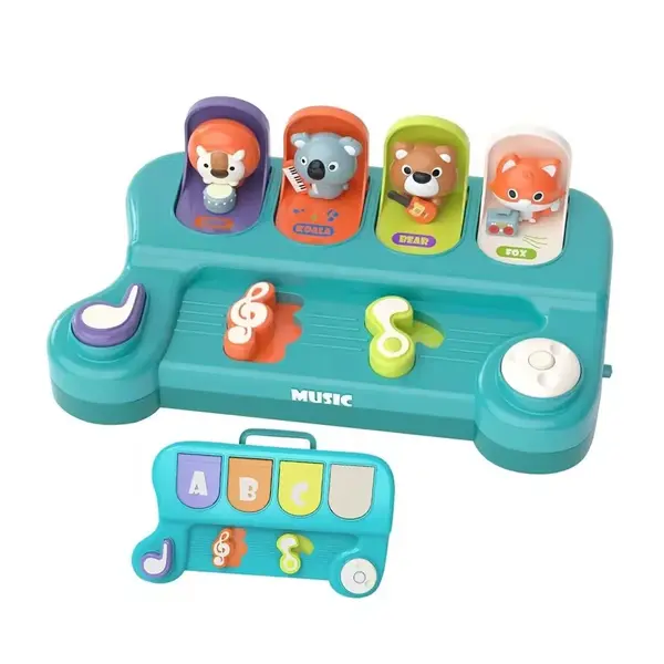 Jucarie interactiva cu animalute pop-up, lumini si sunete