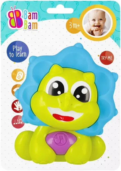 Jucarie interactiva cu sunete, BamBam, Dinozaur