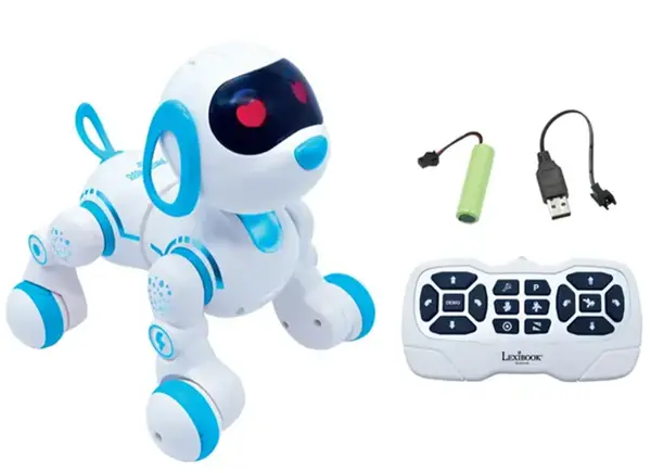 Jucărie interactivă Lexibook Power Puppy – Câine robot, Jr, cu RC, albastru