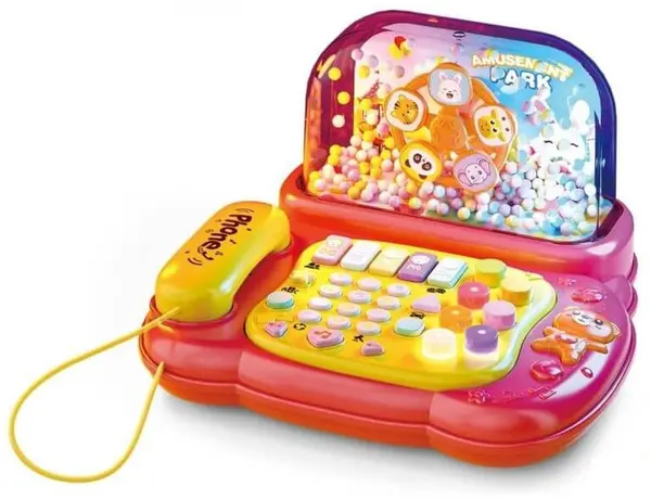 Jucărie interactivă Raya Toys – Telefon-pian multifuncțional, roșu