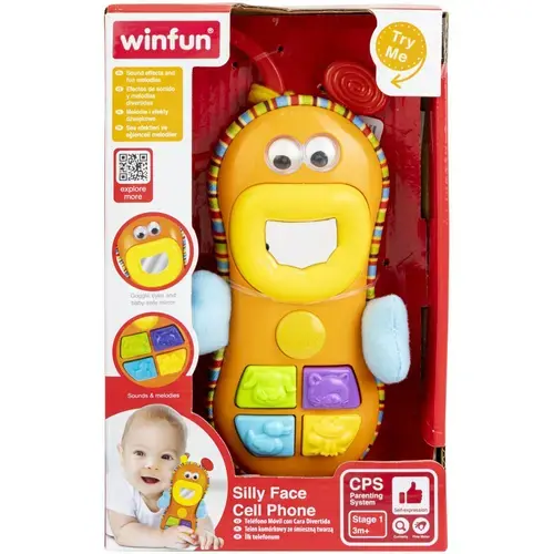 Jucarie interactiva Winfun - Telefon cu fata amuzanta