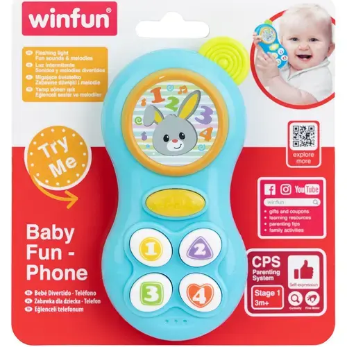 Jucarie interactiva Winfun - Telefonul distractiv (Albastru)