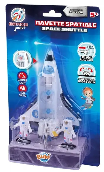 Jucărie metalică Buki Space Junior - Navă spațială, 15 cm
