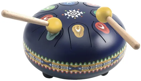 Jucărie muzicală din oțel Djeco Animambo - Tobă, 16 cm