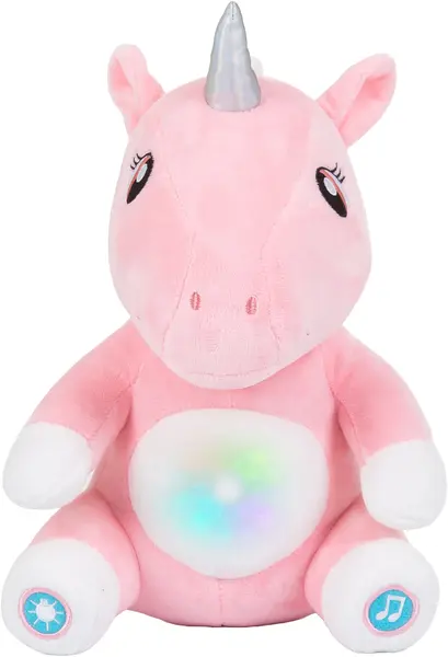 Jucărie muzicală din pluș cu funcție de lampă de veghe Chipolino - Unicorn