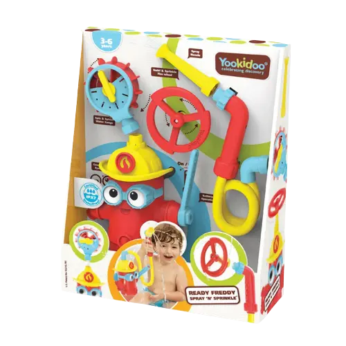 Jucarie pentru baie Pompier Freddy 3-6 ani 40204, 1 bucata, Yookidoo