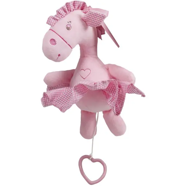 Jucărie pentru bebeluși Amek Toys - Lanternă ponei roz, 22 cm