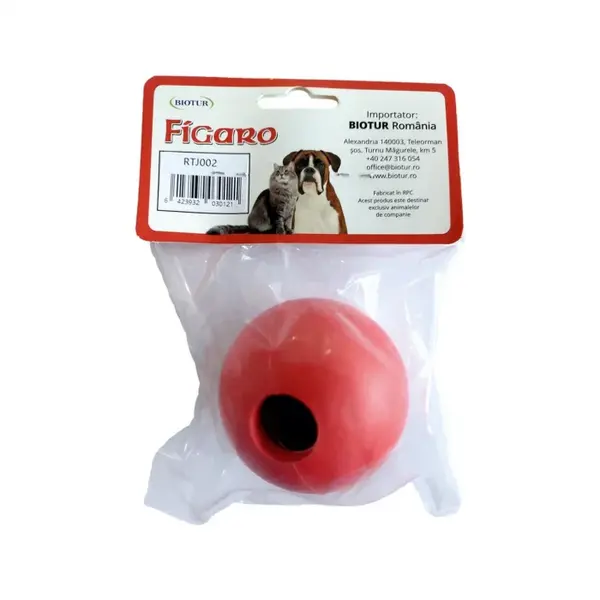 Jucarie pentru caini, minge cauciuc clopotel mica 6cm