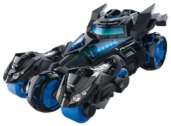 Jucărie pentru copii 3 în 1 Raya Toys - Mașină transformabilă, neagră