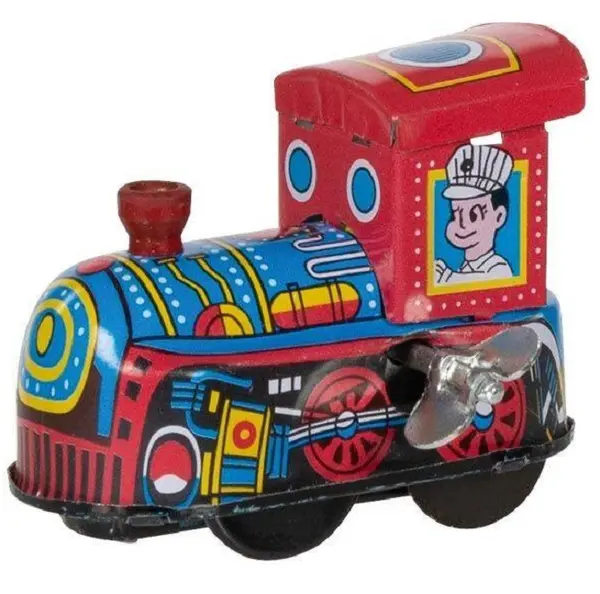 Jucărie pentru copii Goki - Locomotivă metalică cu mecanism de învârtire