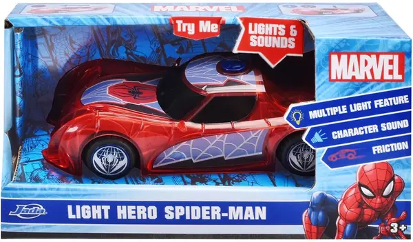 Jucărie pentru copii Jada Toys - Mașină Marvel Light Hero Spider-Man, 1:32