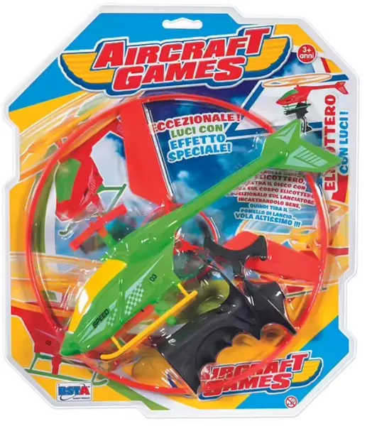 Jucărie pentru copii RS Toys - Elicopter luminos, verde