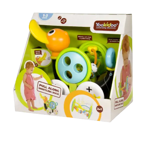 Jucarie rata de tras cu cilindru 2in1 pentru 1-3 ani 40129, 1 bucata, Yookidoo