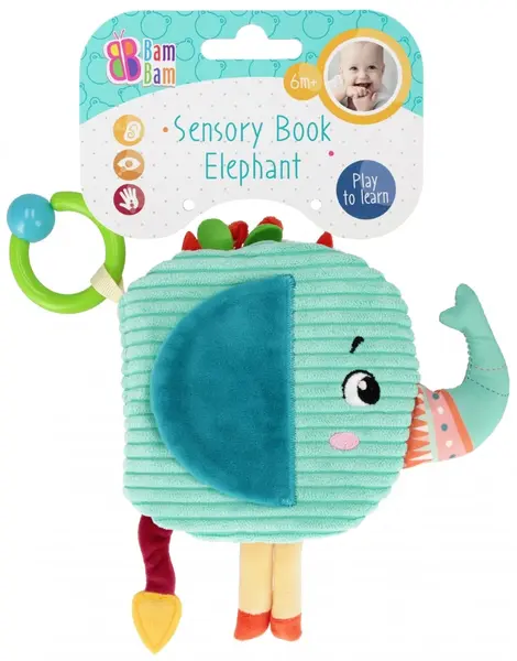 Jucarie senzoriala, BamBam, Carte, Elefant