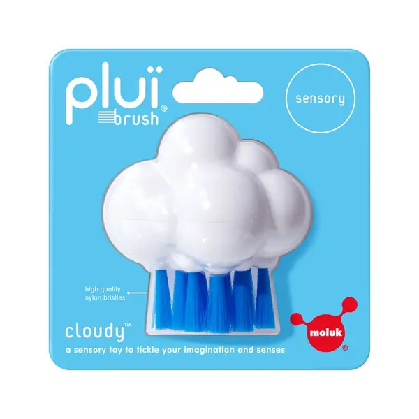 Jucarie senzoriala Periuta Cloudy Brush alb|albastru