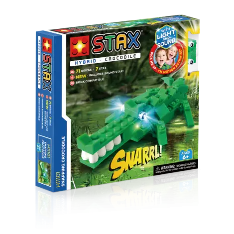 Jucarie - Seturi de constructie cu lumini si sunete Stax - Crocodil