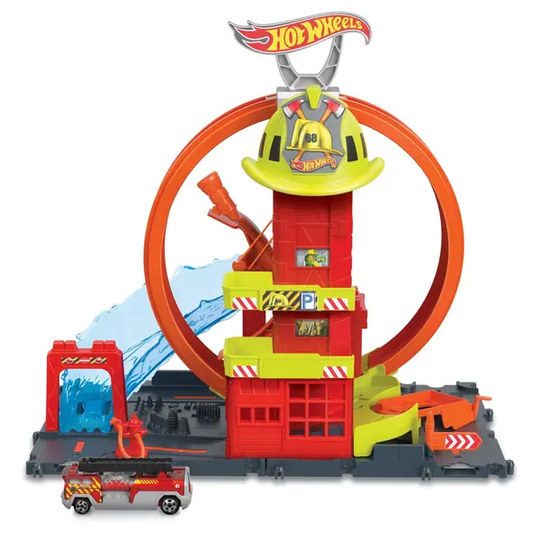 Jucarie - Statie de pompieri Hot Wheels - Super Loop | Mattel