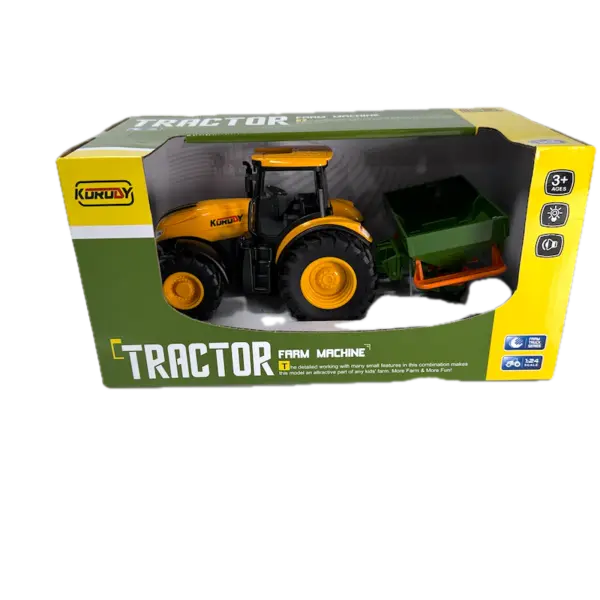 Jucarie tractor cu remorca, sunet si lumina - Default Title