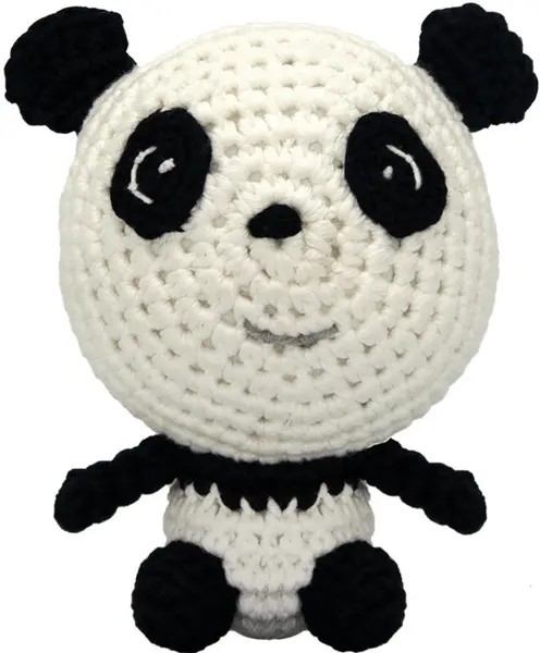 Jucărie tricotată manual Wild Planet - Panda, 12 cm