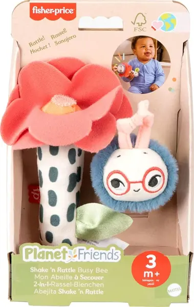 Jucarie zornaitoare Fisher Price, Albinuta cu floare, HYR56