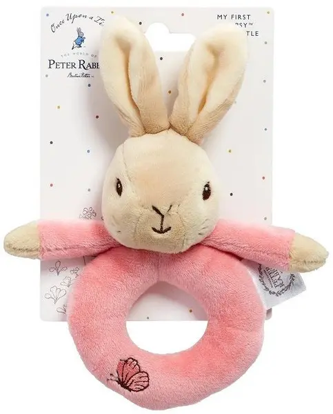 Jucărie zornăitoare pentru bebeluși Rainbow Designs - Iepurașul Flopsy