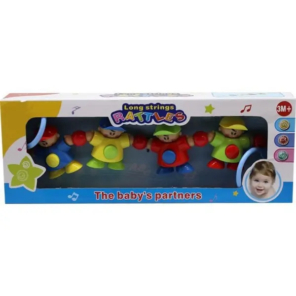 Jucarie zornaitoare pentru carucior si patut Novokids Baby Rattles multicolor
