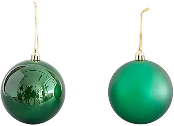 Jucării de brad Eurolamp - Bile, 6 buc, 8 cm, verde închis