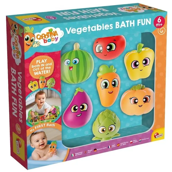 Jucării pentru plajă și baie Lisciani Giochi Carotina Baby - Legume cu suport