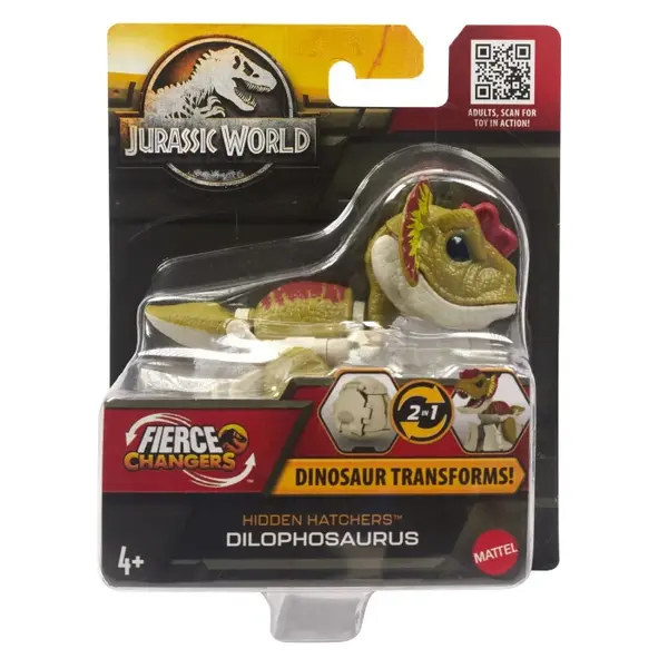 Jurassic World - Fierce Changers Hidden Hatchers Dinozaur Transformabil Dilophosaurus