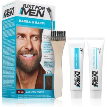 Just for Men Men Moustache & Beard vopsea pentru barbă pentru acoperirea firelor albe