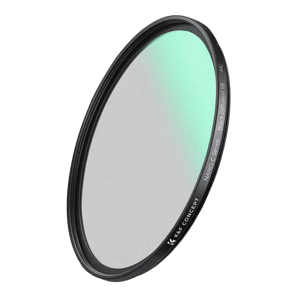 K&F 49MM Filtru Black Mist C Series 1/8, Sticla AGC Japoneza, Ultra-subtire 3.3mm, Acoperire Multistrat Verde