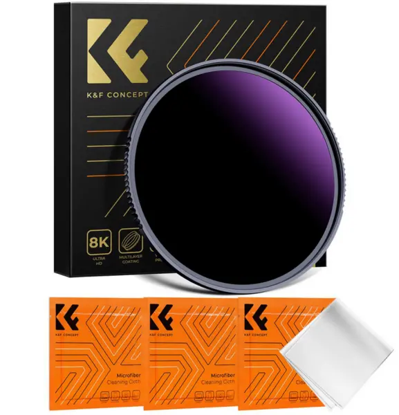 K&F 49MM Nano-X Ultra Filtru ND1000000, Reducere Lumina 20 Stopuri, Sticla Optica HD, Rezistent la Apa, Anti-Zgariere