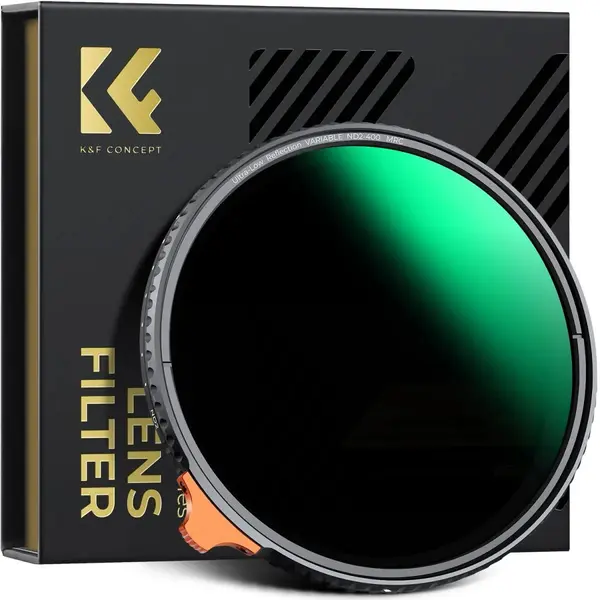 K&F 52mm Filtru ND Variabil, Reflexie Ultra-Scazuta 0.15%, ND2-400, Cadru Ultra-Subtire 7.4mm, Nano-Coating 28 Straturi
