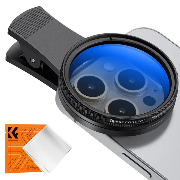 K&F 52MM Suport Telefon Mobil, Filtru CPL, Sticla Optica, Rama Aluminiu, Include Husa Protectie