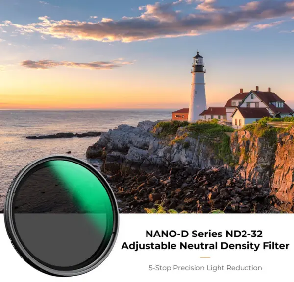 K&F 58MM D Series Variable/Fader ND Filter, ND2~ND32, W/O Black Cross, Filtru ND variabil