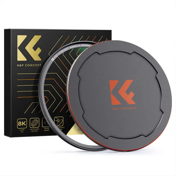 K&F 77MM Filtru UV Magnetic MCUV, Montare in O Secunda, Acoperire Nano 28 Straturi, Rama Ultra-Subtire, Aliaj Aluminiu
