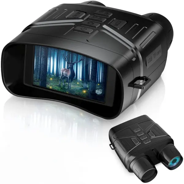 K&F Binoclu cu Vedere pe Timp de Noapte 4K, Display 3 inch, Zoom Digital 5x, Iluminare IR 7 Nivele, Baterie 4000mAh