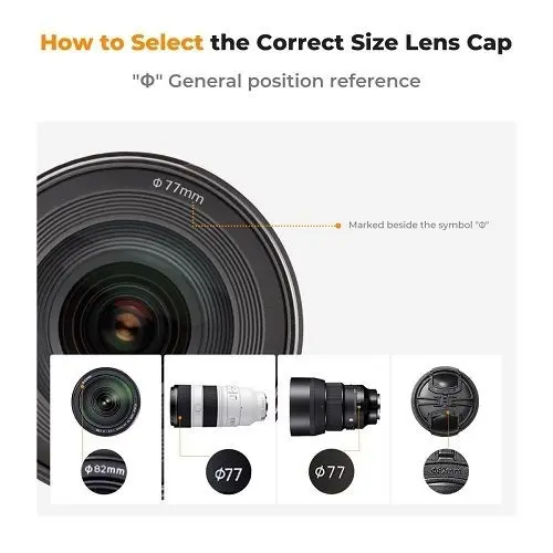 K&F Capac filtru K&F 82mm Lens Cap & String