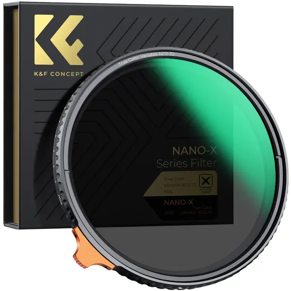 K&F Concept 67mm Filtru ND Variabil, True Color ND2-ND32, Seria Nano-X, 28 Straturi Anti-reflex, Rezistent la Apa